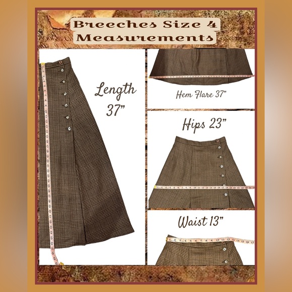 EVG Vintage Breeches Tweed A-Line Skirt Made in USA 🇺🇸 Size 4 - Picture 11 of 11
